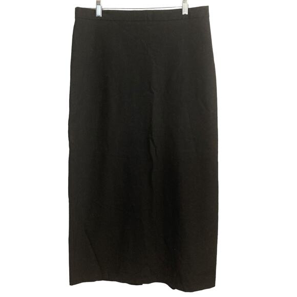 Old Navy Maxi Skirt Womens 12 Modest Black Slit Stretch - Picture 8 of 8